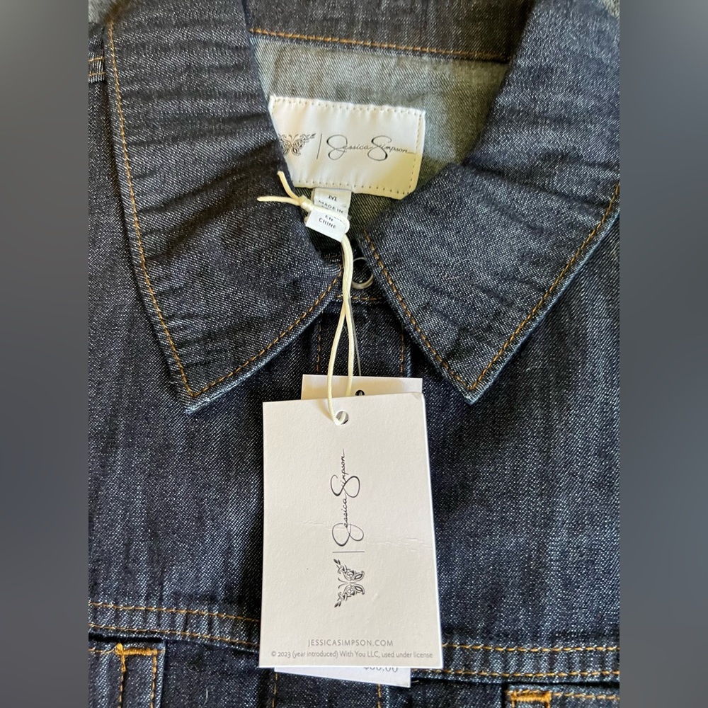 Jessica Simpson Indigo Denim Jacket - Picture 3 of 8